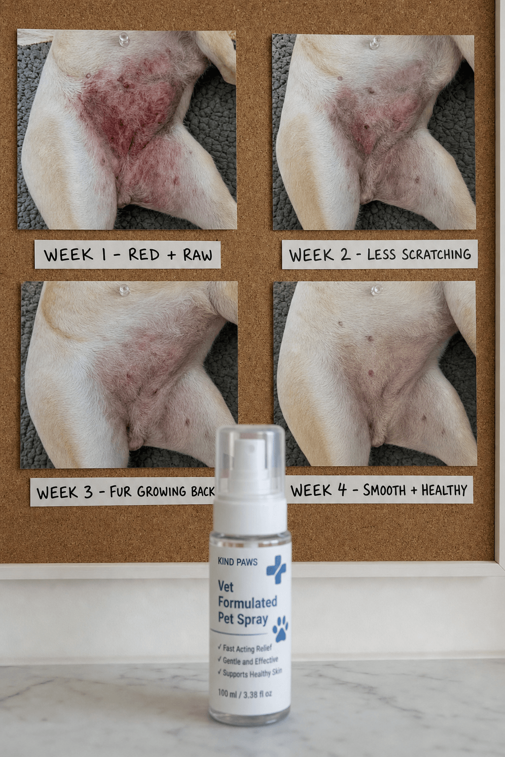 Luna 4-week paw recovery